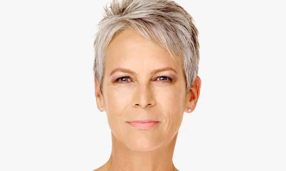 A headshot of Jamie Lee Curtis