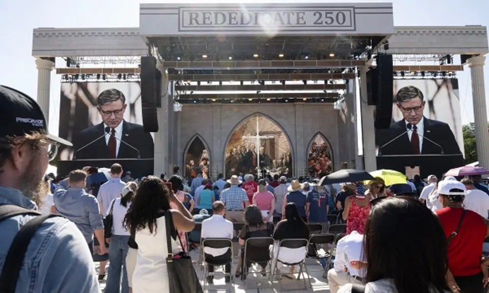 Mike Johnson Speaks At The 250th Anniversary Prayer Rally