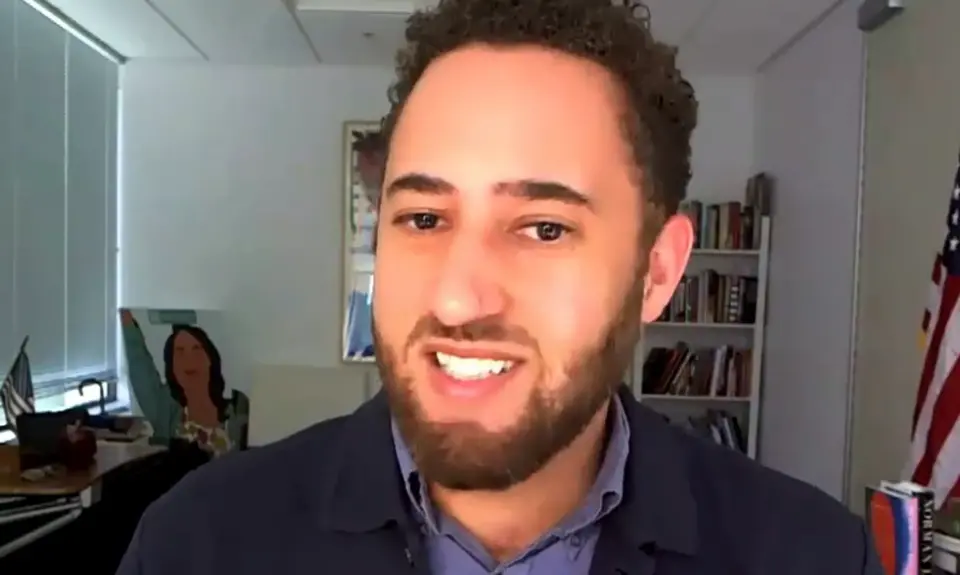 Svante Myrick on a Zoom healthcare policy briefing.