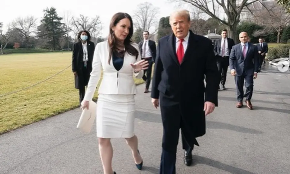 Brooke Rollins And Donald Trump