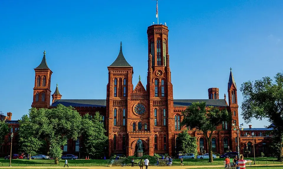A large building which is part of the Smithsonian