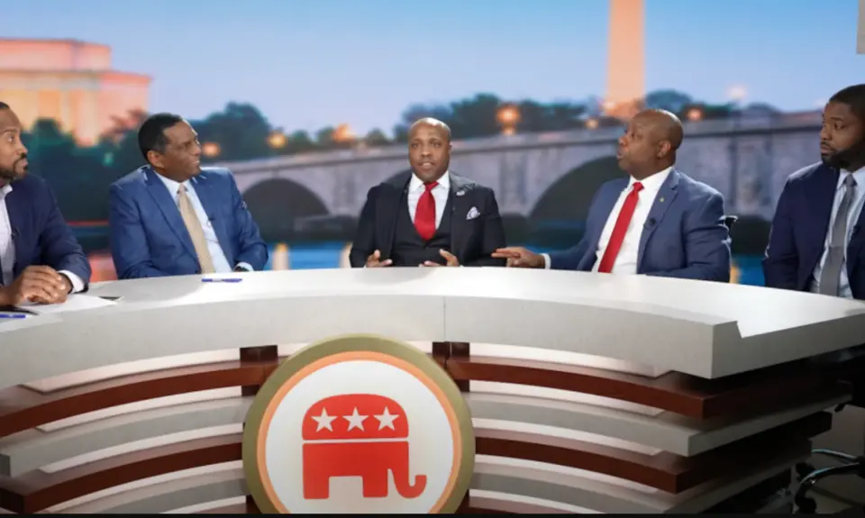 Senator Tim Scott, R-S.C., joins U.S. Reps. Byron Donalds, R-Fla., Wesley Hunt, R-Texas, Burgess Owens, R-Utah, and John James, R-Mich., in the debut video series, “America’s Starting Five."