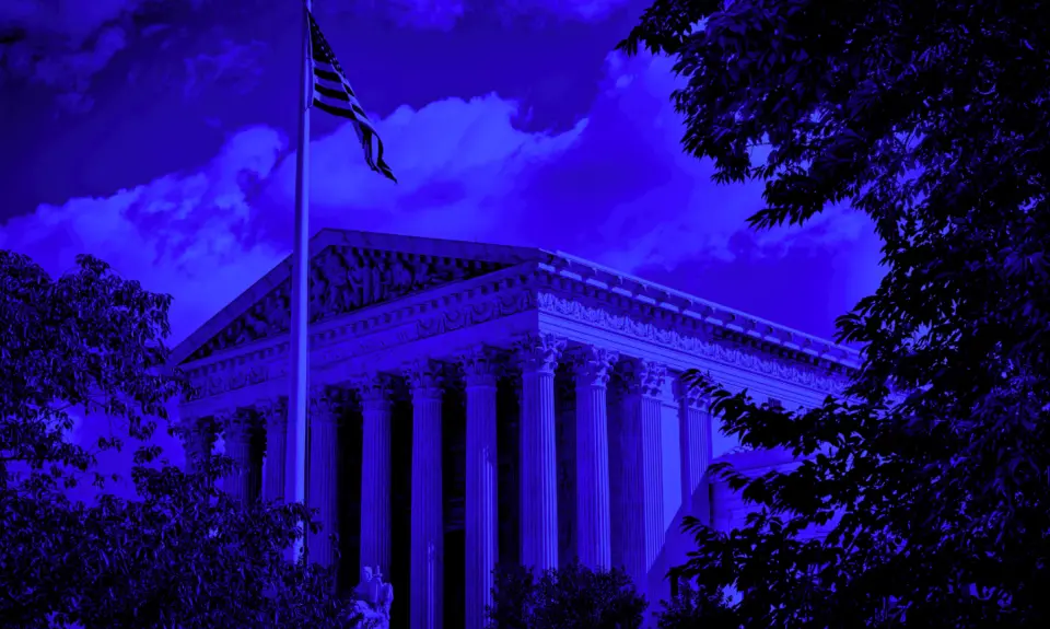 Blue photo of the Supreme Court