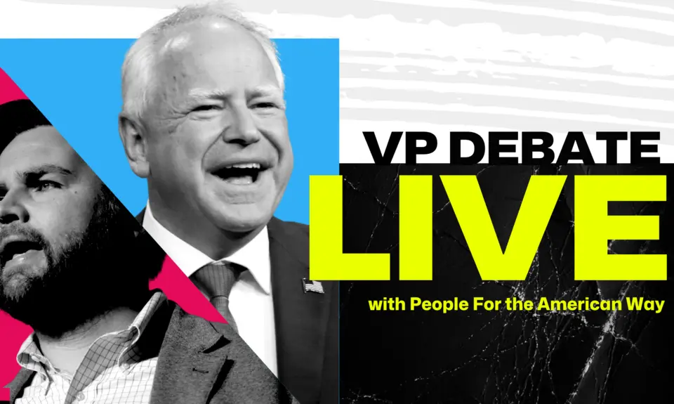 VP Debate LIve with People For the American Way