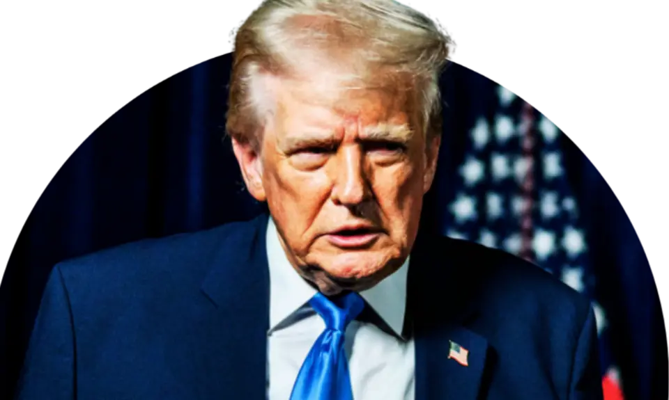 image of President Trump scowling