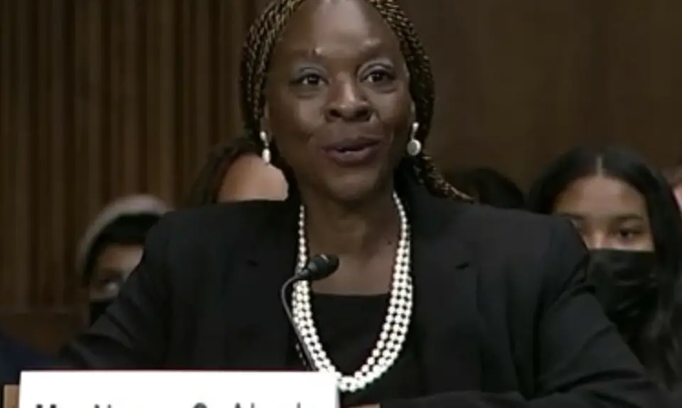 Nancy Abudu at a confirmation hearing.