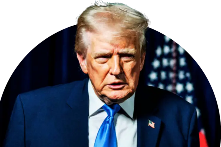 image of President Trump scowling