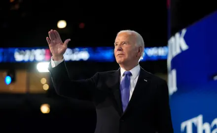 President Joe Biden waving.