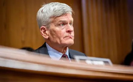 A photo of US Senator Cassidy, a white man with short gray hair, in a Senate hearing.