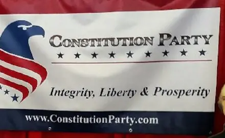 The Constitution Party's booth at the 2018 Conservative Political Action Conference.