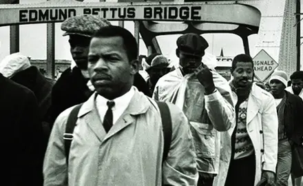 John Lewis at the Bloody Sunday march in 1965