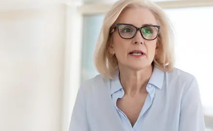 A middle-aged white woman