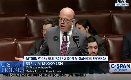Jim McGovern speaks during a committee meeting.