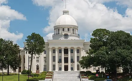 A photo of the Alabama State Capitol