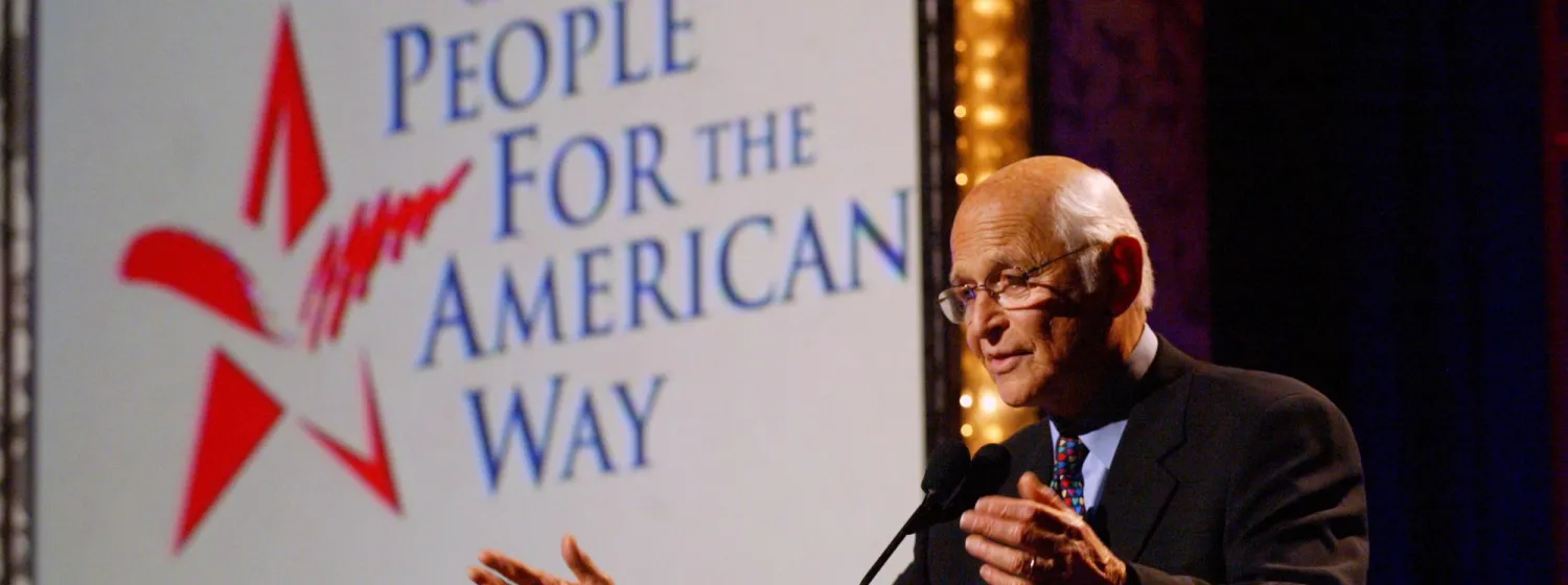 Norman Lear speaking at People For the American Way event