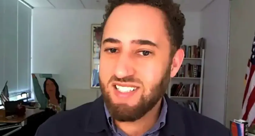 Svante Myrick on a Zoom healthcare policy briefing.