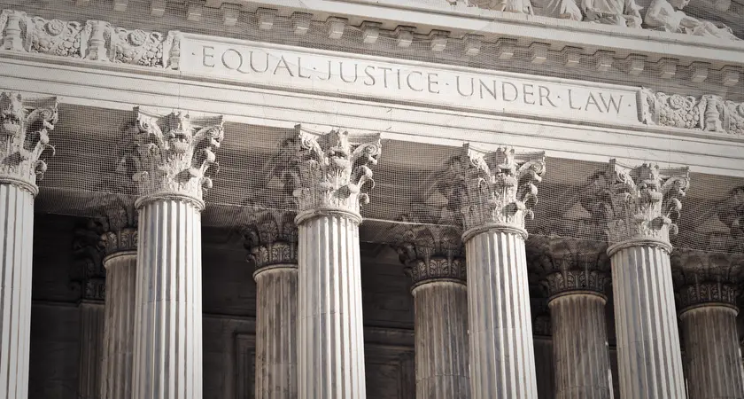 Close up image of the Supreme Court