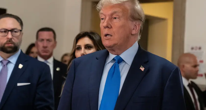 Trump speaking to a crowd. Source: Shutterstock