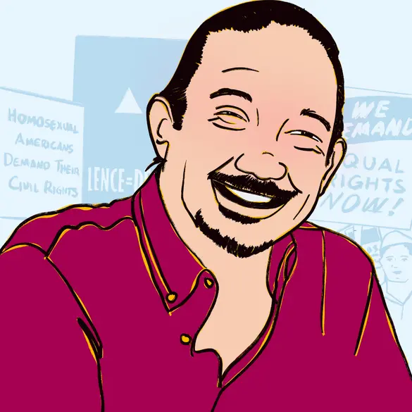 A portrait of Kiyoshi Kuromiya 