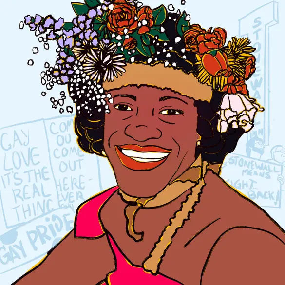 A portrait of Marsha P. Johnson