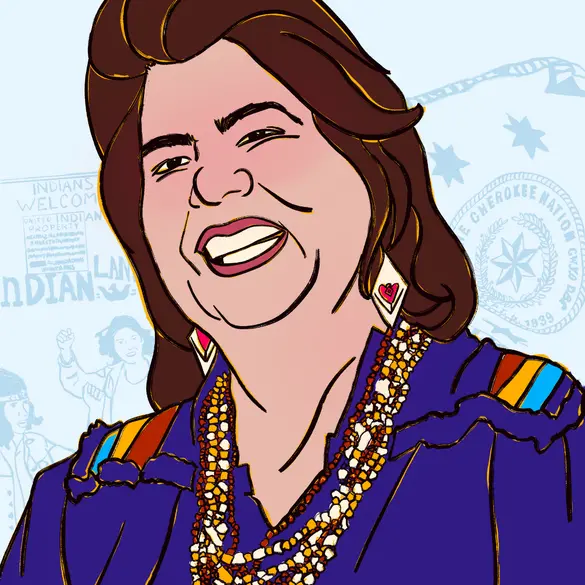 A portrait of Wilma Mankiller