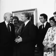 Norman Lear meets with Jimmy Carter and others.
