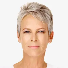 A headshot of Jamie Lee Curtis