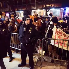 Protestors in New York
