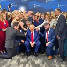 Christian Leaders Pray Over Trump