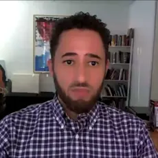 Svante Myrick on a Zoom member briefing