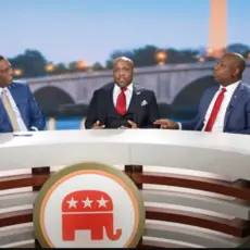 Senator Tim Scott, R-S.C., joins U.S. Reps. Byron Donalds, R-Fla., Wesley Hunt, R-Texas, Burgess Owens, R-Utah, and John James, R-Mich., in the debut video series, “America’s Starting Five."