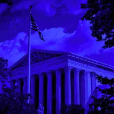 Blue photo of the Supreme Court
