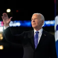 President Joe Biden waving.