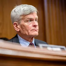 A photo of US Senator Cassidy, a white man with short gray hair, in a Senate hearing.