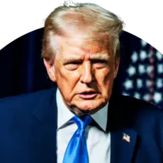image of President Trump scowling