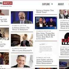 A screenshot of Right Wing Watch stories