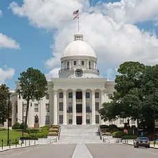 A photo of the Alabama State Capitol